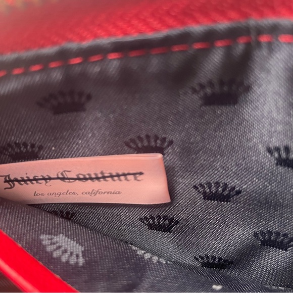 Juicy Couture Red Quilted Faux Leather Zip Around Continental Wallet NWOT - Picture 7 of 7